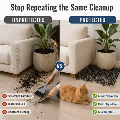 Ortekor Flexible Cat Deterrent Mat for Sofas & Gardens - Protect Furniture and Plants