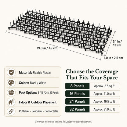 Ortekor Flexible Cat Deterrent Mat for Sofas & Gardens - Protect Furniture and Plants