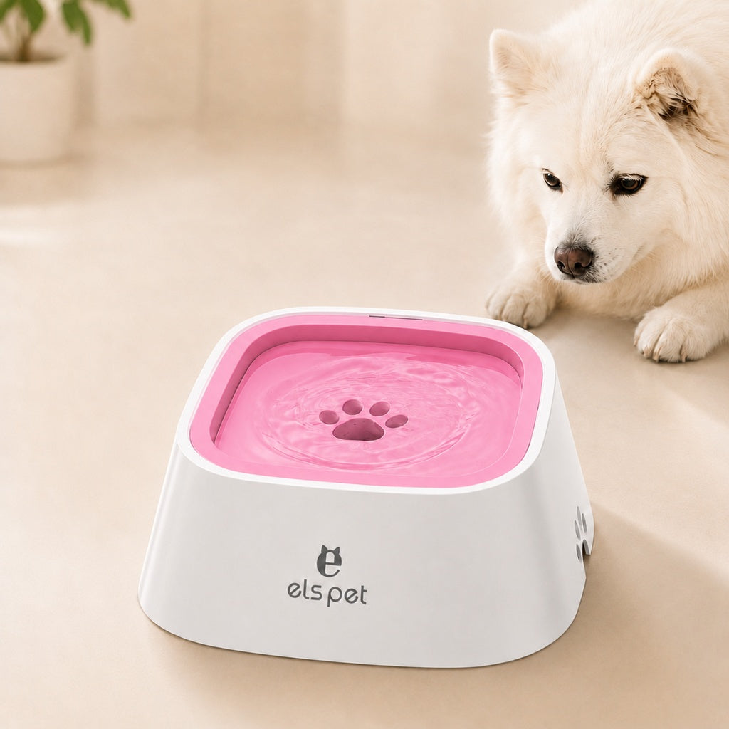 Ortekor Floating Pet Water Bowl for Home & Car - Less Splash, Cleaner Floors