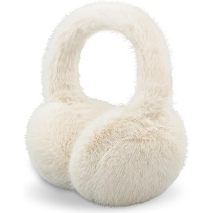 Foldable Winter Earmuffs with Plush Synthetic Fur for Women & Men – Adjustable Compact Ear Covers for Cold Weather