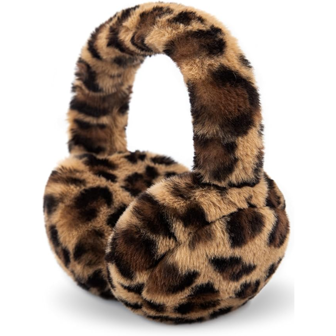 Foldable Winter Earmuffs with Plush Synthetic Fur for Women & Men – Adjustable Compact Ear Covers for Cold Weather