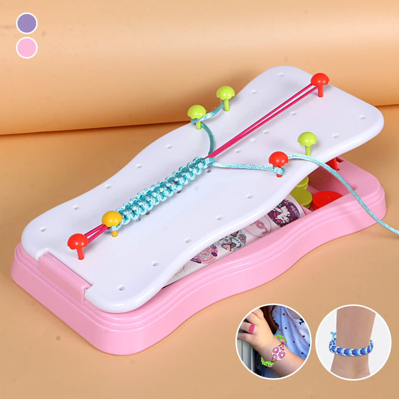 Kids' Friendship Bracelet Weaving Loom Kit – Creative Craft Set for Fine Motor Skills & Imaginative Play