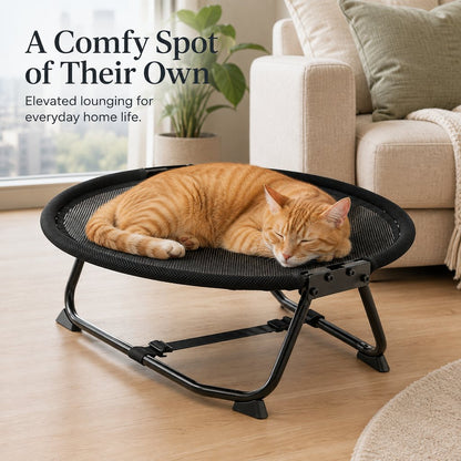 Ortekor Foldable Elevated Pet Cot for Cats & Small Dogs – Breathable Raised Bed for Home, Travel & Off-Floor Comfort