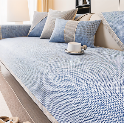 Furniture Throw for Couch & Sectional – Non-Slip Backing, Air-Permeable Weave, Multiple Sizes for 2-Seater & Corner Layouts