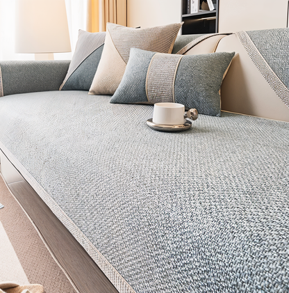 Furniture Throw for Couch & Sectional – Non-Slip Backing, Air-Permeable Weave, Multiple Sizes for 2-Seater & Corner Layouts