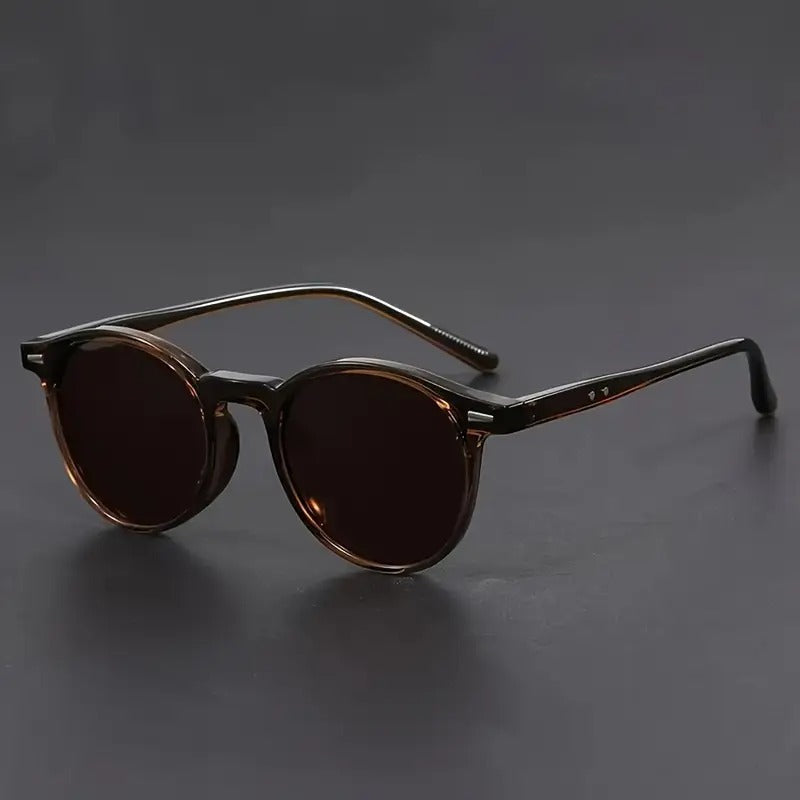 Men's Round Tortoiseshell Sunglasses – Lightweight Polycarbonate Frames for Everyday Retro Style