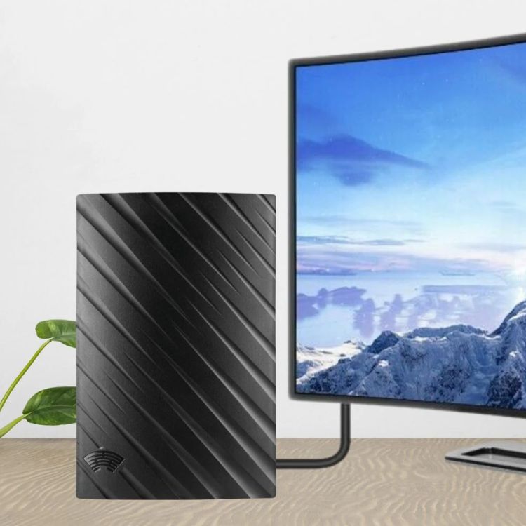 Indoor Digital TV Antenna with 4K HD Reception & 600-Mile Range for Local Broadcast Channels