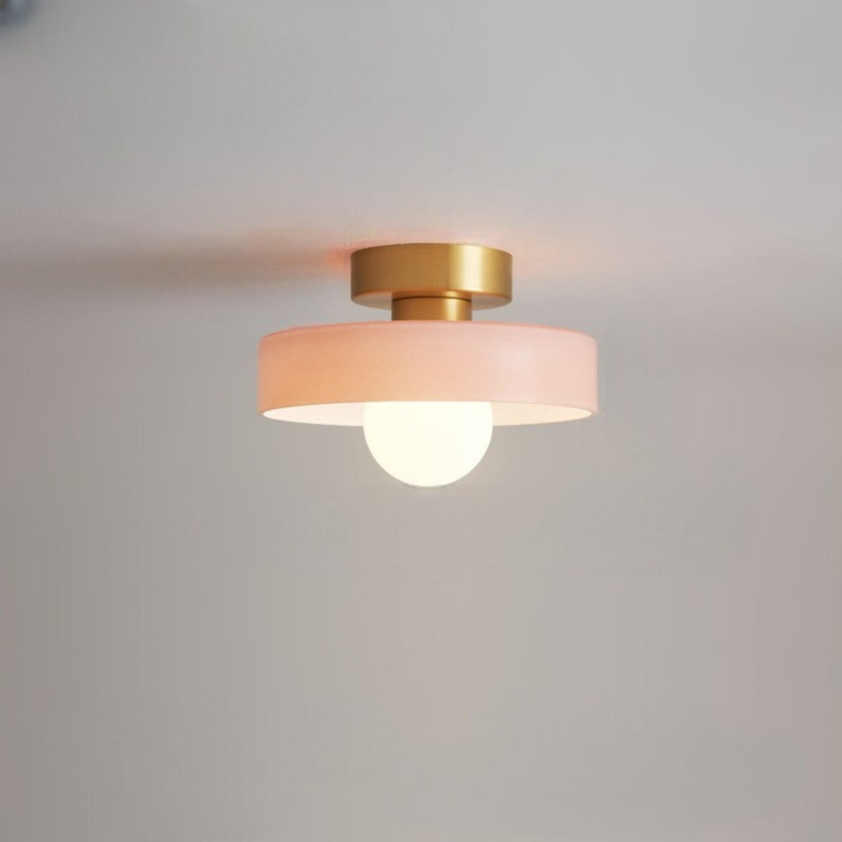 Geometric Glass Flush Mount Ceiling Light – Art Deco Style Fixture for Bedroom, Dining Room & Hallway – G9 LED Compatible – 9.5 in Diameter