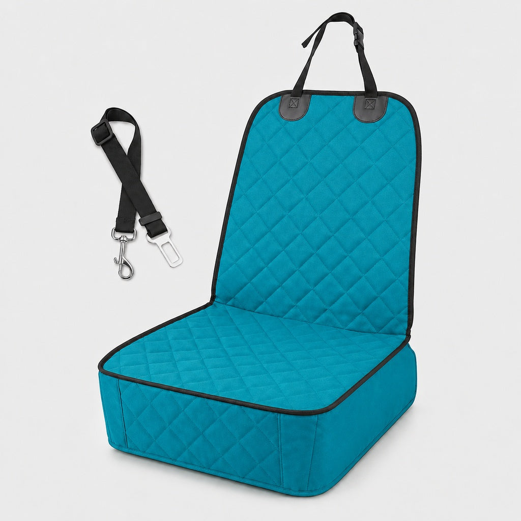 Ortekor Front Seat Pet Car Seat Cover with Seat Belt Tether - Passenger Seat Protector