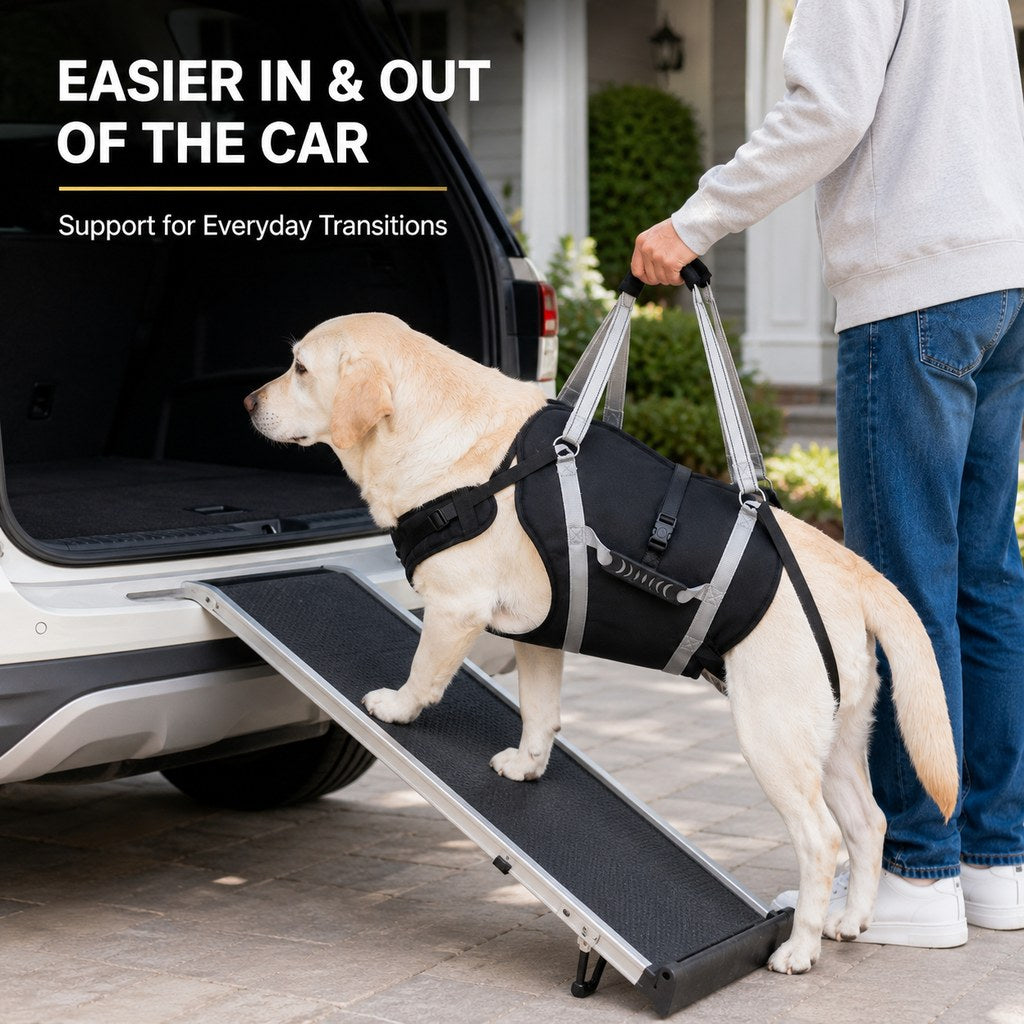 Ortekor Full-Body Dog Lift Support Harness for Large Senior Dogs - Easier Stairs, Standing & Car Entry