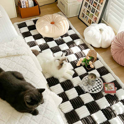 Quilted Cotton Furniture Protector Cover Anti-Slip Couch Cushion Pad for Sofa Chair Loveseat Pet-Friendly Washable Mat for Living Room