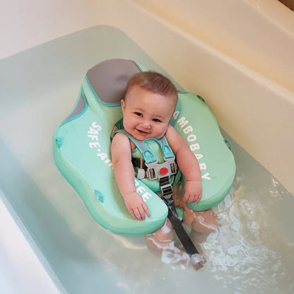 Inflatable Baby Float with Sun Canopy UPF 50+ for Pool Beach Water Play Safe Supportive Seat Ring for Infants Toddlers Ages 6-36 Months