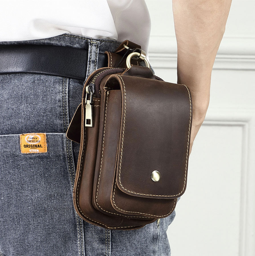 Premium Leather Waist Pack for Men with Adjustable Strap | Stylish & Durable Bumbag for Organized Essentials