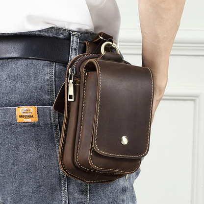 Premium Leather Waist Pack for Men with Adjustable Strap | Stylish & Durable Bumbag for Organized Essentials