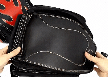 Motorcycle Bags, Water Resistant Motorcycle Tail Bag with Expandable Base and Shoulder Strap, Motorcycle Luggage