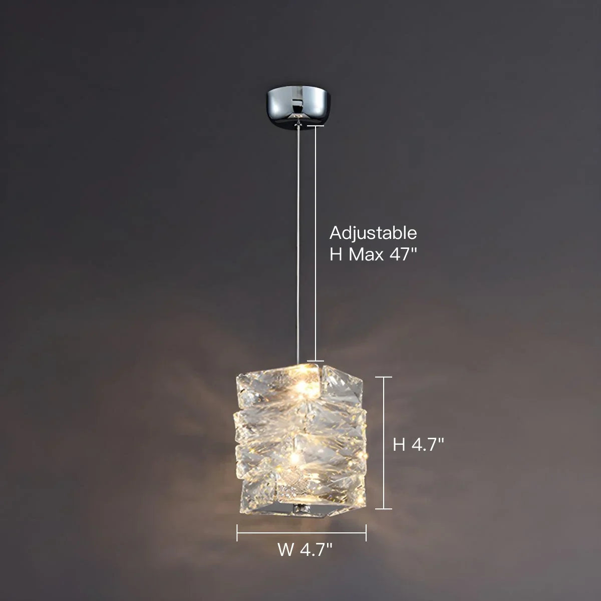 Layered Glass LED Hanging Light 10 in Vertical Drop Chrome Gold Kitchen Island Dining Room Ceiling Fixture Modern Stacked Crystal Pendant Ba