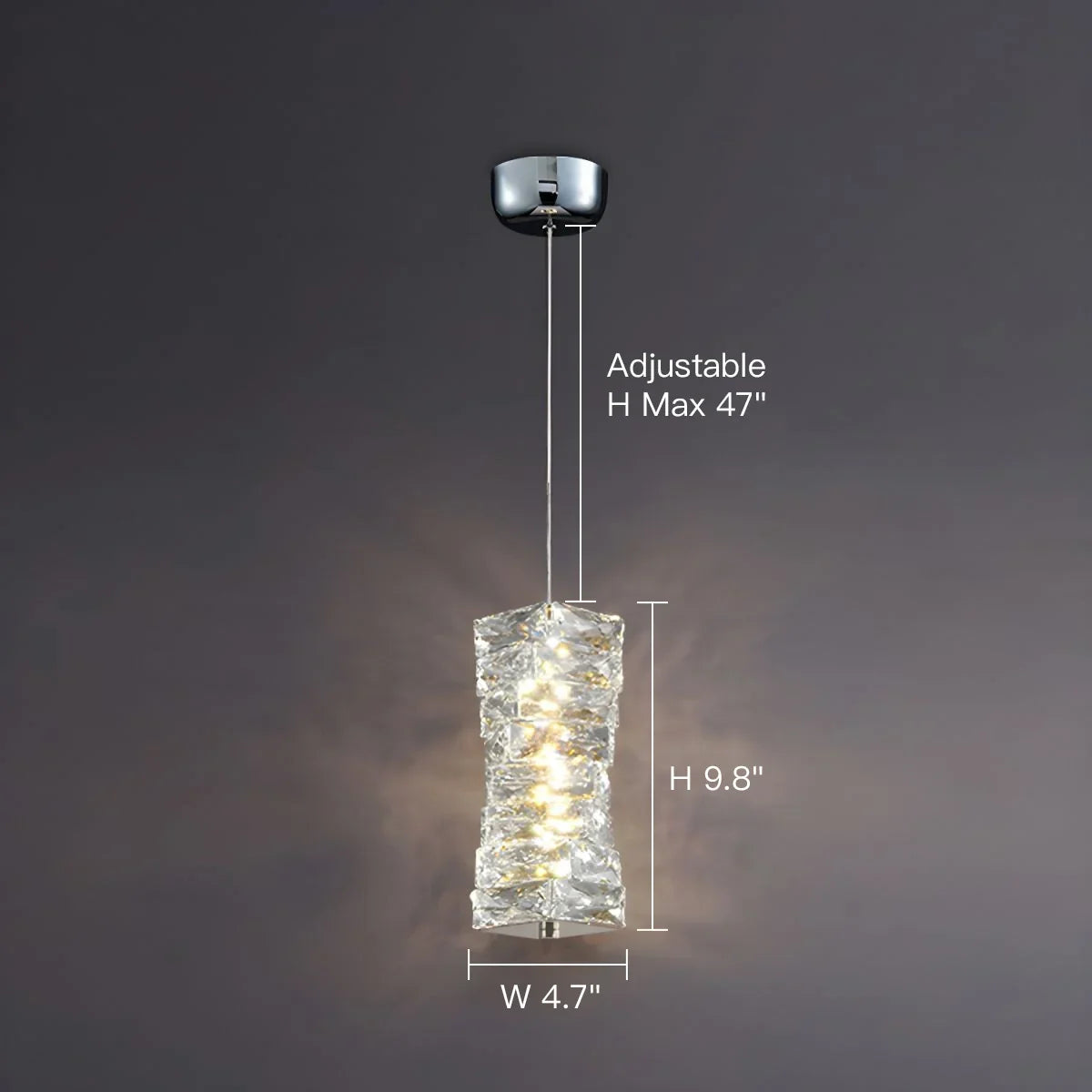 Layered Glass LED Hanging Light 10 in Vertical Drop Chrome Gold Kitchen Island Dining Room Ceiling Fixture Modern Stacked Crystal Pendant Ba