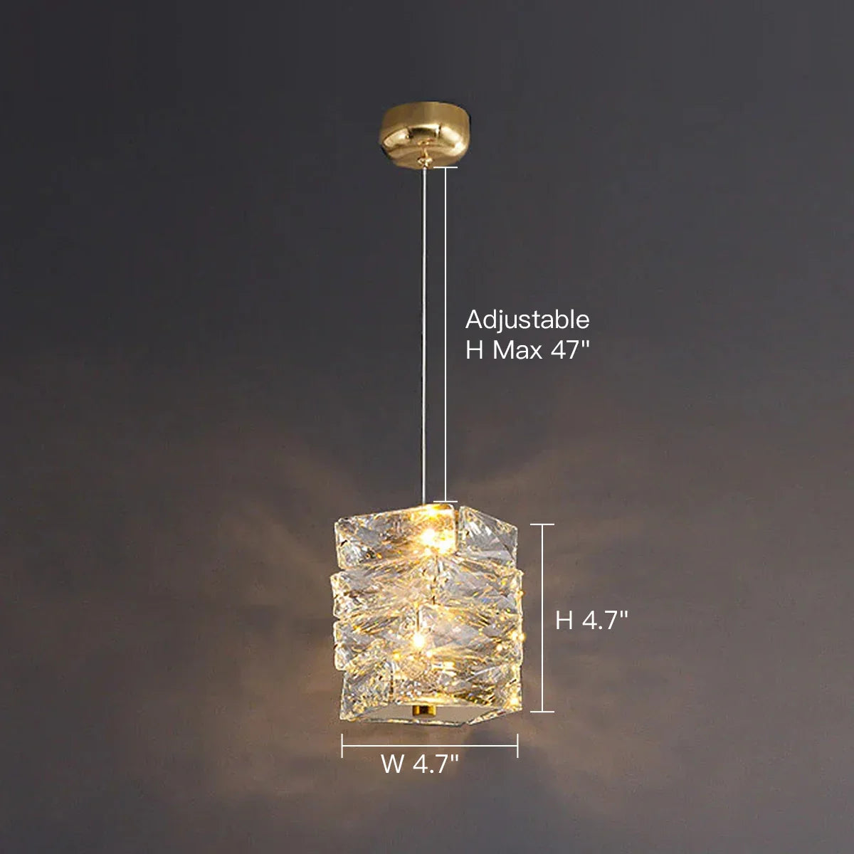 Layered Glass LED Hanging Light 10 in Vertical Drop Chrome Gold Kitchen Island Dining Room Ceiling Fixture Modern Stacked Crystal Pendant Ba