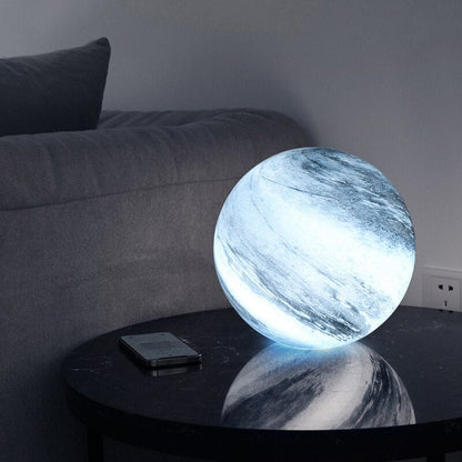 3D Lunar Sphere Desk Lamp with Remote Control 16 Color LED Orb Light for Bedroom Nightstand Living Room Home Decor Gift