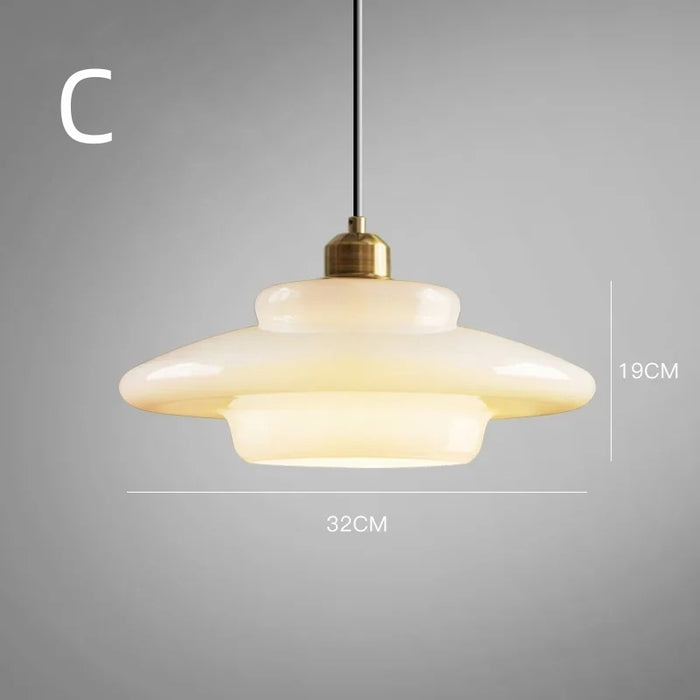 Frosted Glass Globe Hanging Light Fixture with Brass Accents for Kitchen Island, Dining Table & Entryway | Adjustable Height Ceiling Lamp wi