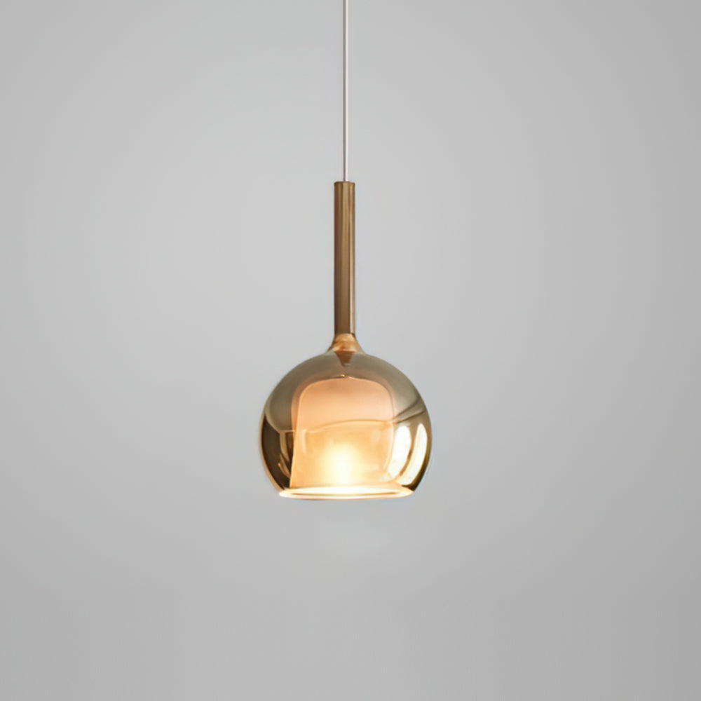 Glass Dome Hanging Ceiling Light 10 Inch for Kitchen Island Dining Room Indoor Pendant Fixture Adjustable Wire Metal Hardware
