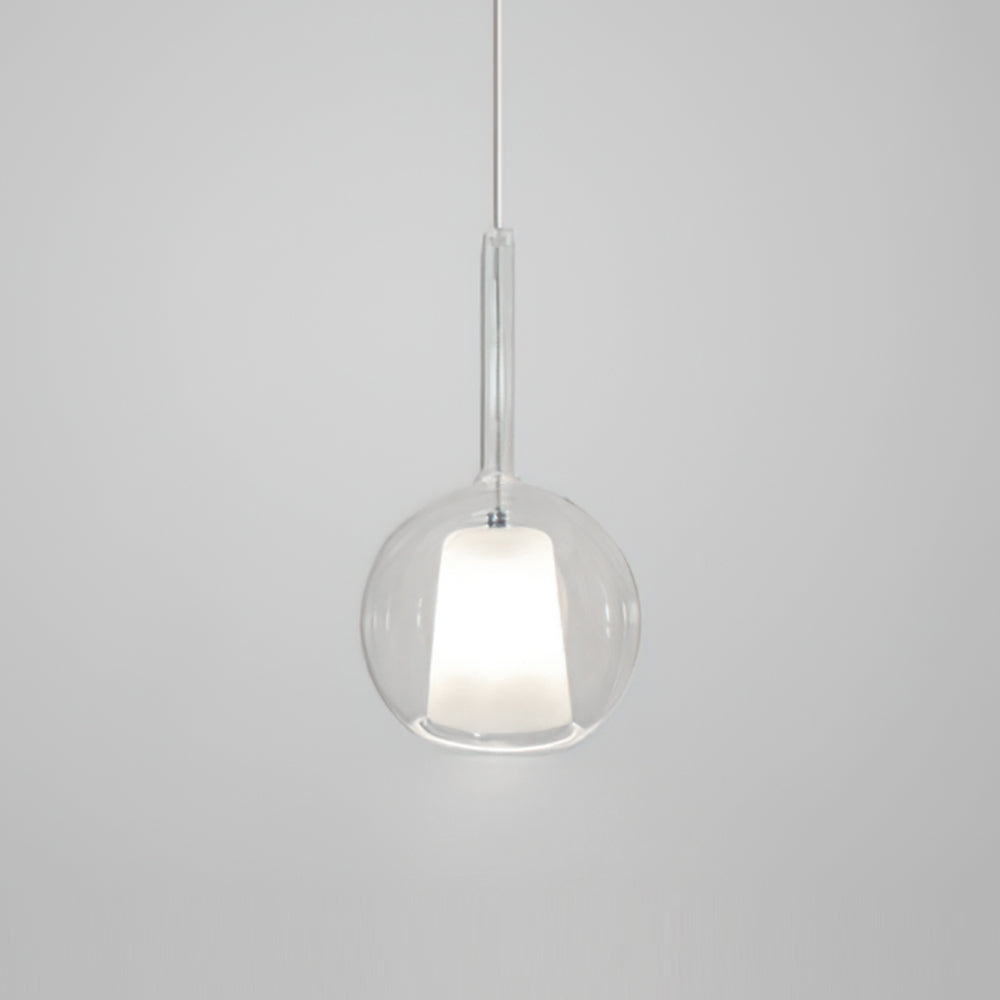 Glass Dome Hanging Ceiling Light 10 Inch for Kitchen Island Dining Room Indoor Pendant Fixture Adjustable Wire Metal Hardware