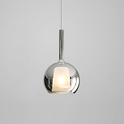 Glass Dome Hanging Ceiling Light 10 Inch for Kitchen Island Dining Room Indoor Pendant Fixture Adjustable Wire Metal Hardware