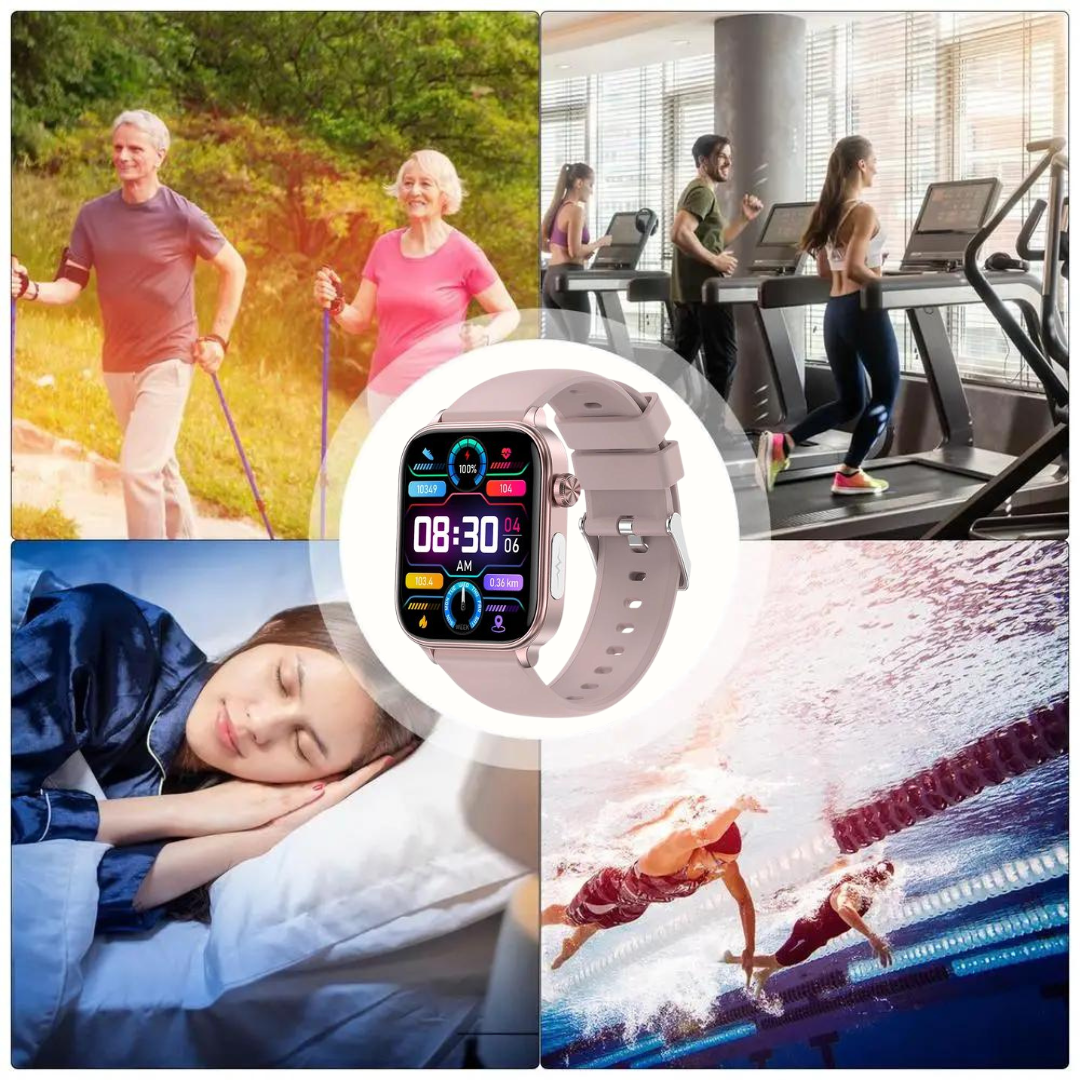 Health Monitoring Smartwatch with Emergency Alert & Automatic Fall Detection for Seniors & Adults