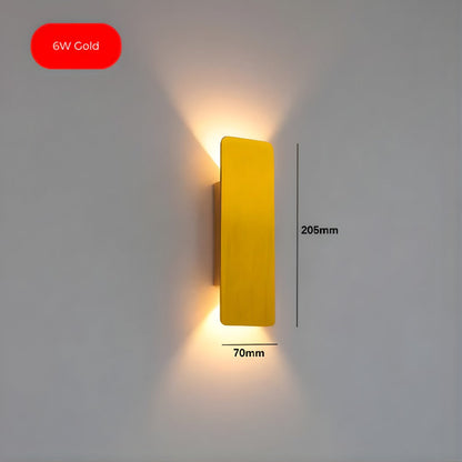 Outdoor LED Sconce in Gold Aluminum for Patio Entrance Garden Porch | Weather-Resistant Modern Fixture