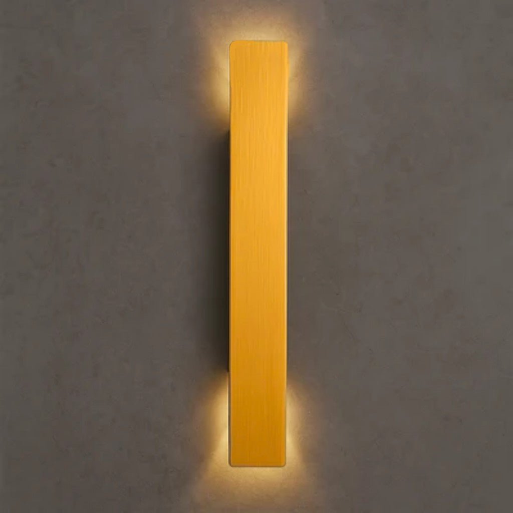 Outdoor Aluminum LED Wall Sconce Gold Finish IP65 Weatherproof Hardwired for Patio Porch Entryway 6W 18W 24W Options 2700K 6500K Lighting