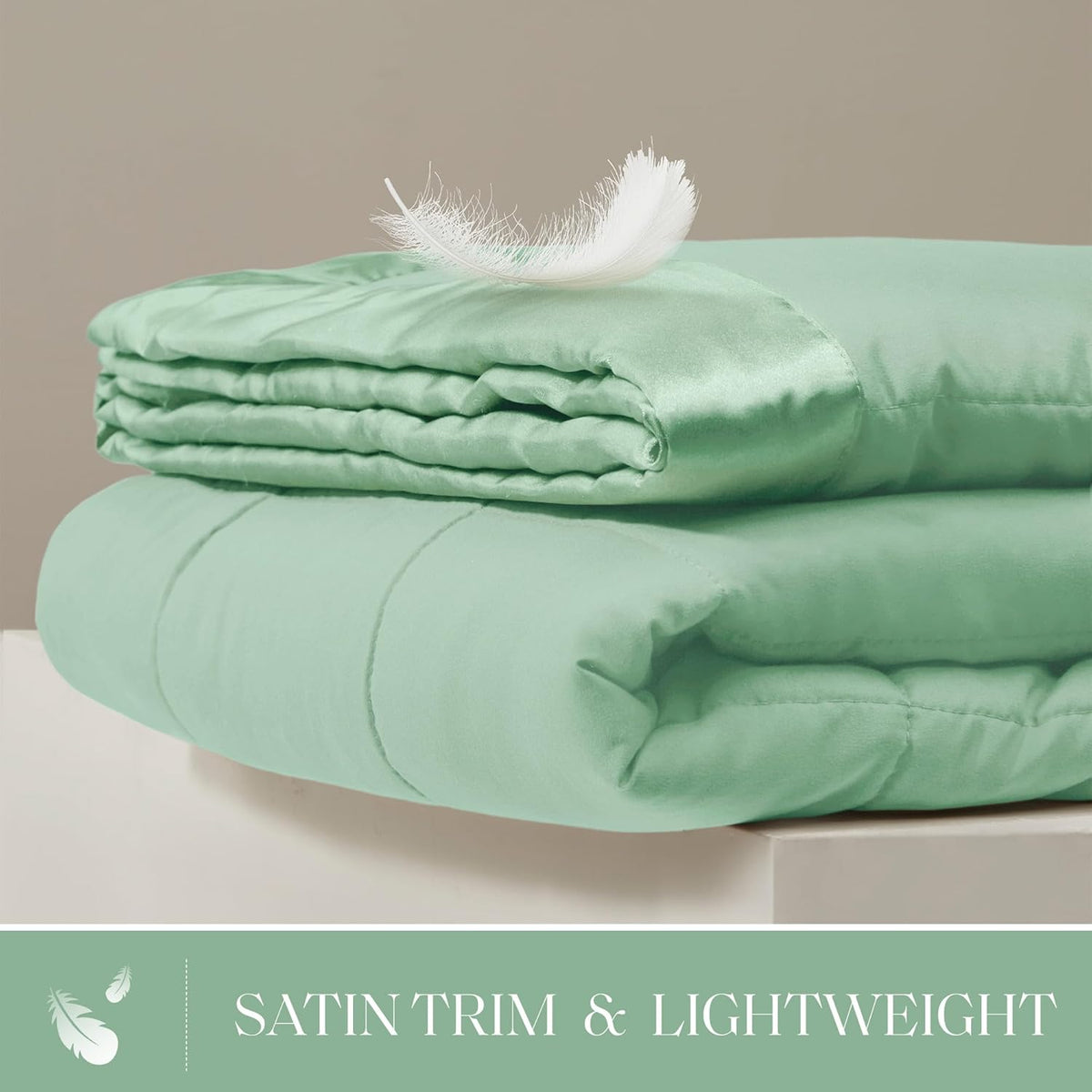Colección Windom | Manta de plumón alternativo con tratamiento que absorbe la humedad | Cubrecama ligero y suave para todas las estaciones, ribete de satén