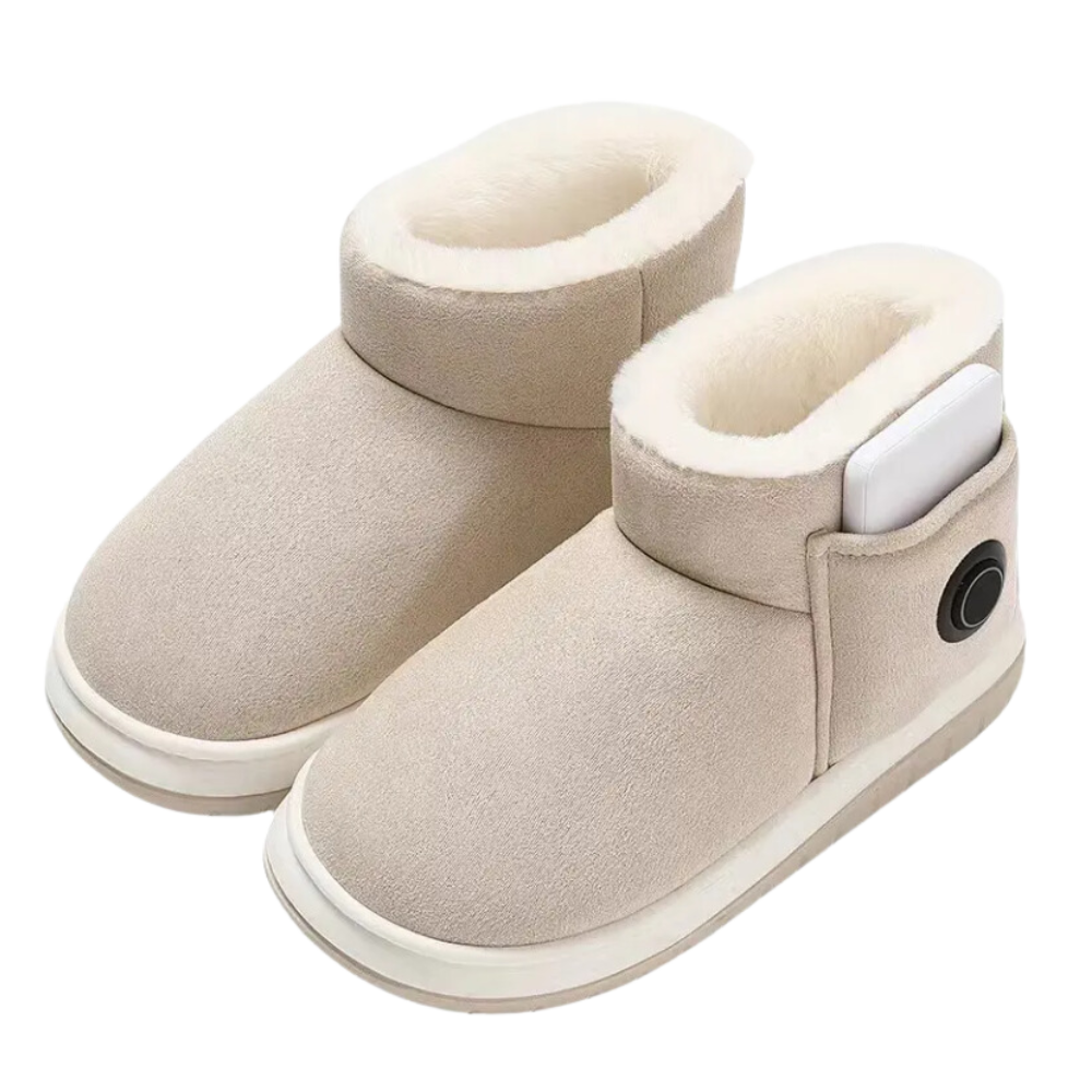 Rechargeable Heated Slippers with Graphene Technology for Winter Warmth | 3 Temperature Settings | Cozy Indoor Outdoor Shoes | Battery