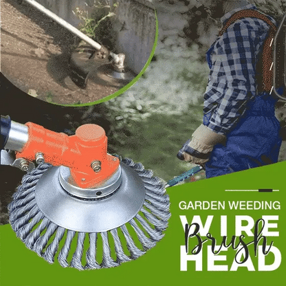 Steel Brush Blade Trimmer Head for Weed Removal & Lawn Edging 6 Inch Carbide Attachment for String Trimmers & Brush Cutters