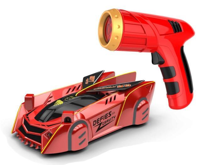 Coche RC que trepa por las paredes con control remoto láser: coche de acrobacias antigravedad para superficies lisas, luces LED, giros de 360°, para mayores de 3 años