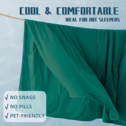 Cooling Comforter Set | Lightweight Cooling Blanket with Cooling Pillowcases | Moisture-Wicking Fabric for Hot Sleepers