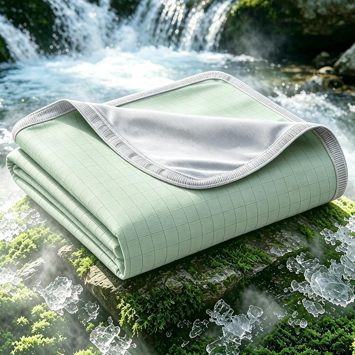 Chill Comfort | Manta refrescante transpirable con diseño de doble cara | Manta ligera para personas calurosas y sudores nocturnos