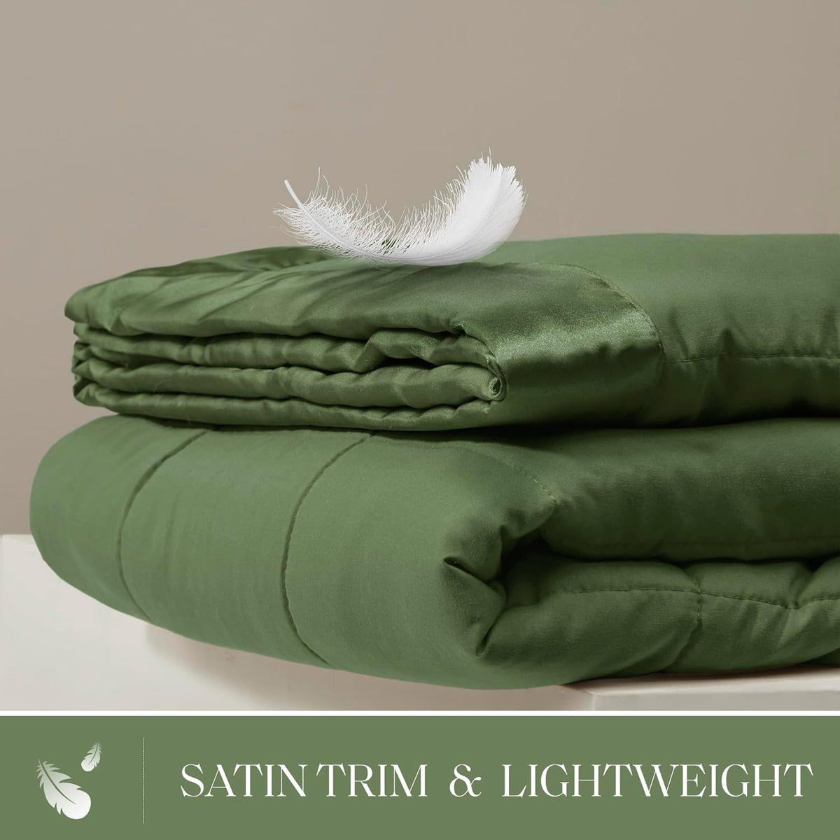Colección Windom | Manta de plumón alternativo con tratamiento que absorbe la humedad | Cubrecama ligero y suave para todas las estaciones, ribete de satén