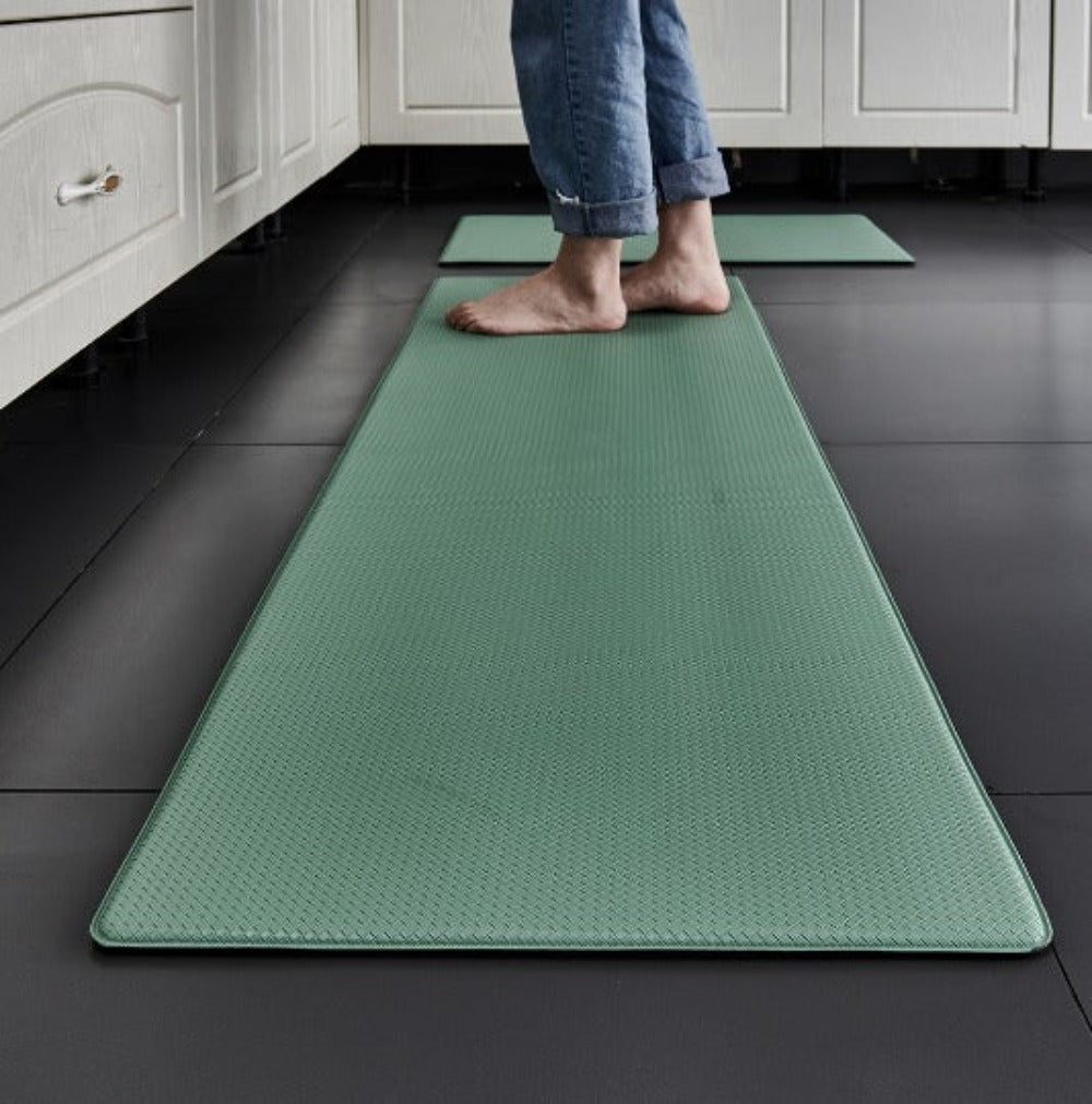 Anti-Fatigue Kitchen Floor Mat - Non-Slip Cushioned Standing Mat for Cooking - Wipe-Clean PVC Runner Rug - 5 Sizes - Red, Green, Black
