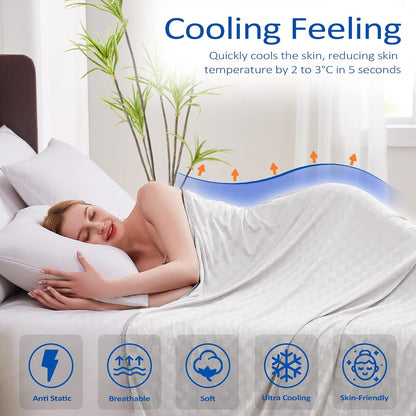 ChillEase | Manta refrescante con tecnología Arc-Chill para quienes pasan calor al dormir | Suave y transpirable para un confort durante todo el año