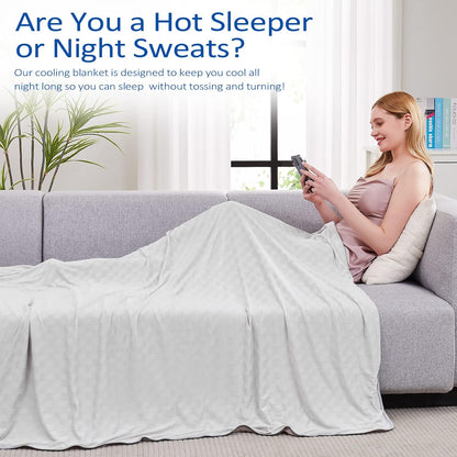 ChillEase | Manta refrescante con tecnología Arc-Chill para quienes pasan calor al dormir | Suave y transpirable para un confort durante todo el año