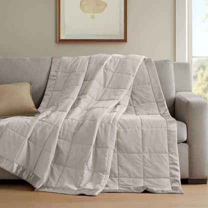 Colección Windom | Manta de plumón alternativo con tratamiento que absorbe la humedad | Cubrecama ligero y suave para todas las estaciones, ribete de satén