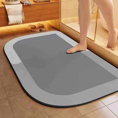 Quick-Dry Non-Slip Bath Mat with Moisture-Wicking Core for Bathroom, Shower & Toilet