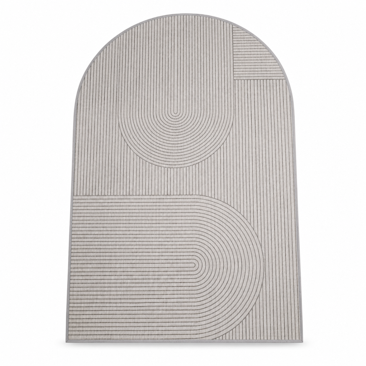 Office Chair Floor Protector Mat – Non-Slip Polyester Rug for Hardwood, Laminate & Carpet | Desk Area Guard in Cream or Gray