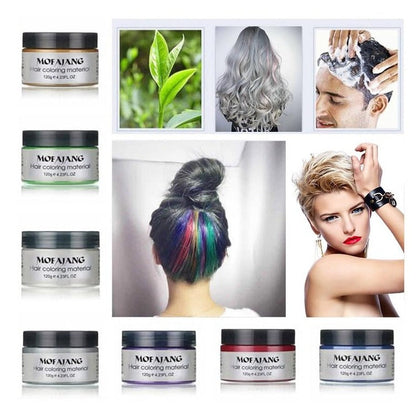 Temporary Styling Wax for Vibrant Wash-Out Color Transformation Unisex Men Women Party Events Festival Cosplay Costume Natural Plant-Based F