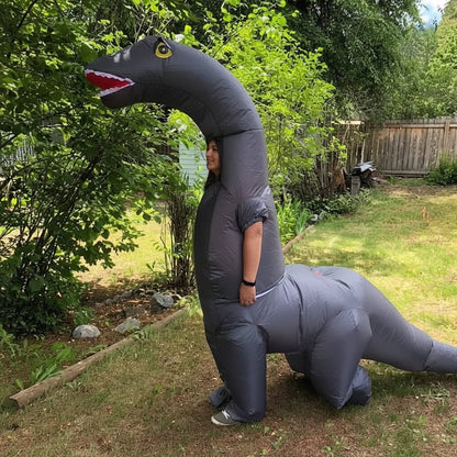 Dino Fun | Disfraz de dinosaurio inflable con diseño fácil de usar | Diversión de cuerpo completo para Halloween y fiestas