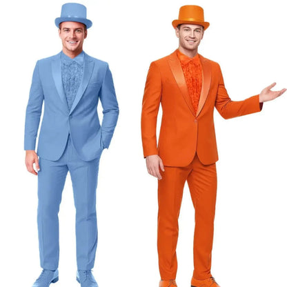Look de fiesta audaz | Traje formal de hombre con sombrero a juego | Perfecto para eventos temáticos