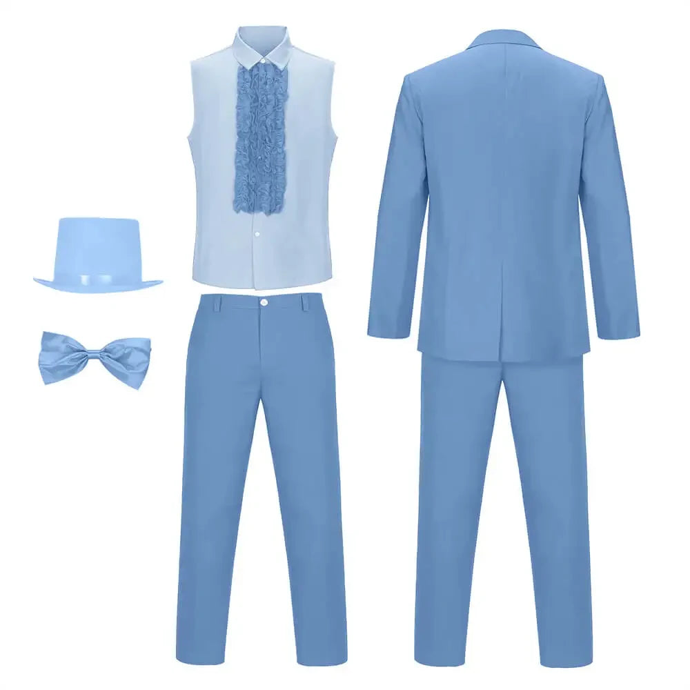 Look de fiesta audaz | Traje formal de hombre con sombrero a juego | Perfecto para eventos temáticos