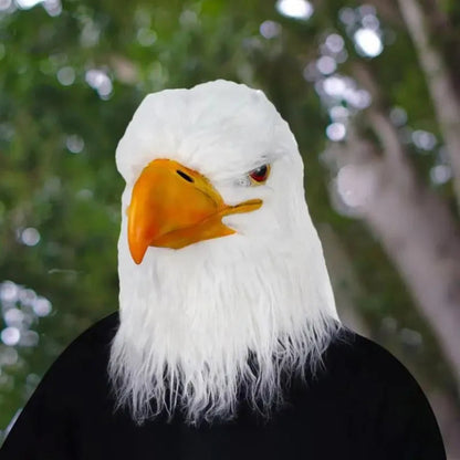 Máscara de cabeza de águila | Accesorio de disfraz de animal realista para la diversión de Halloween