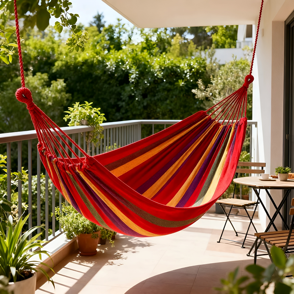 Outdoor Hammock | Portable Double Hammock with Easy Setup | Comfortable Relaxation for Camping and Backyard