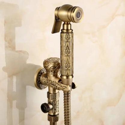 Handheld Toilet Spray Attachment with Decorative Finish – Cold Water Cleansing System for Bathroom Personal Care & Cleaning